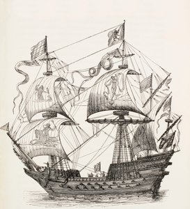 Man-of-War of the 16th century, c.1880